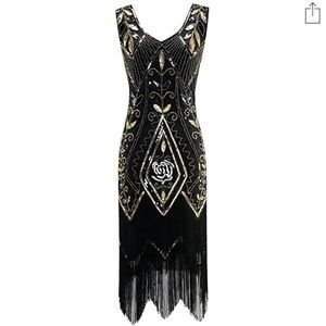 1920s Vintage Flapper Great Gatsby Party Dress